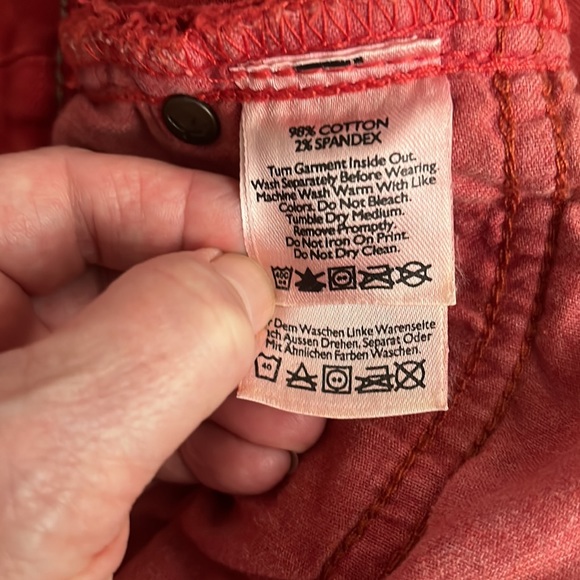 NWOT LL Bean red jeans skinny - Picture 4 of 8